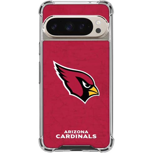NFL Arizona Cardinals Distressed Pixel 9/9 Pro Clear Case